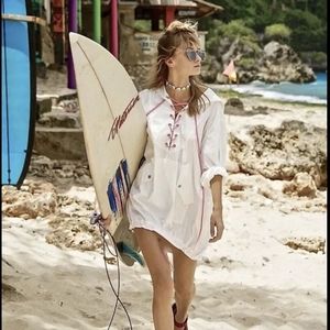 Free People Oversized White Jacket Size M/L